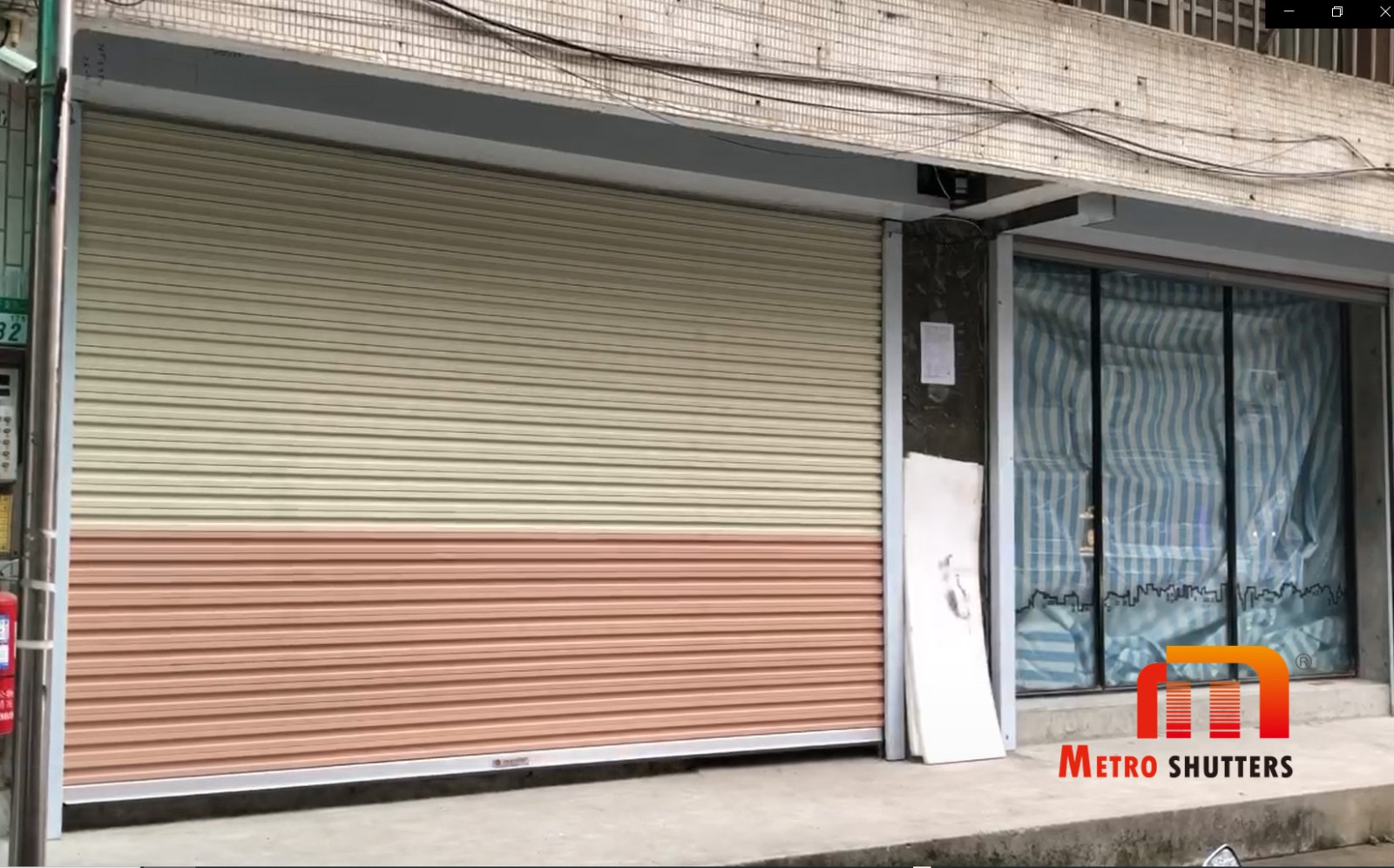 台北和平東路店面採用R-75鍍鋁鋅快速捲門實際案例