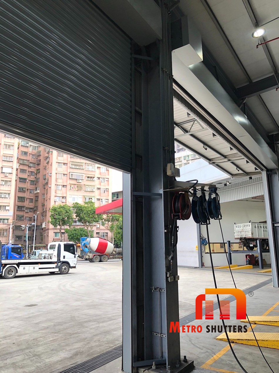 廠房防颱捲門挑高開啟 廠房防颱捲門挑高開啟